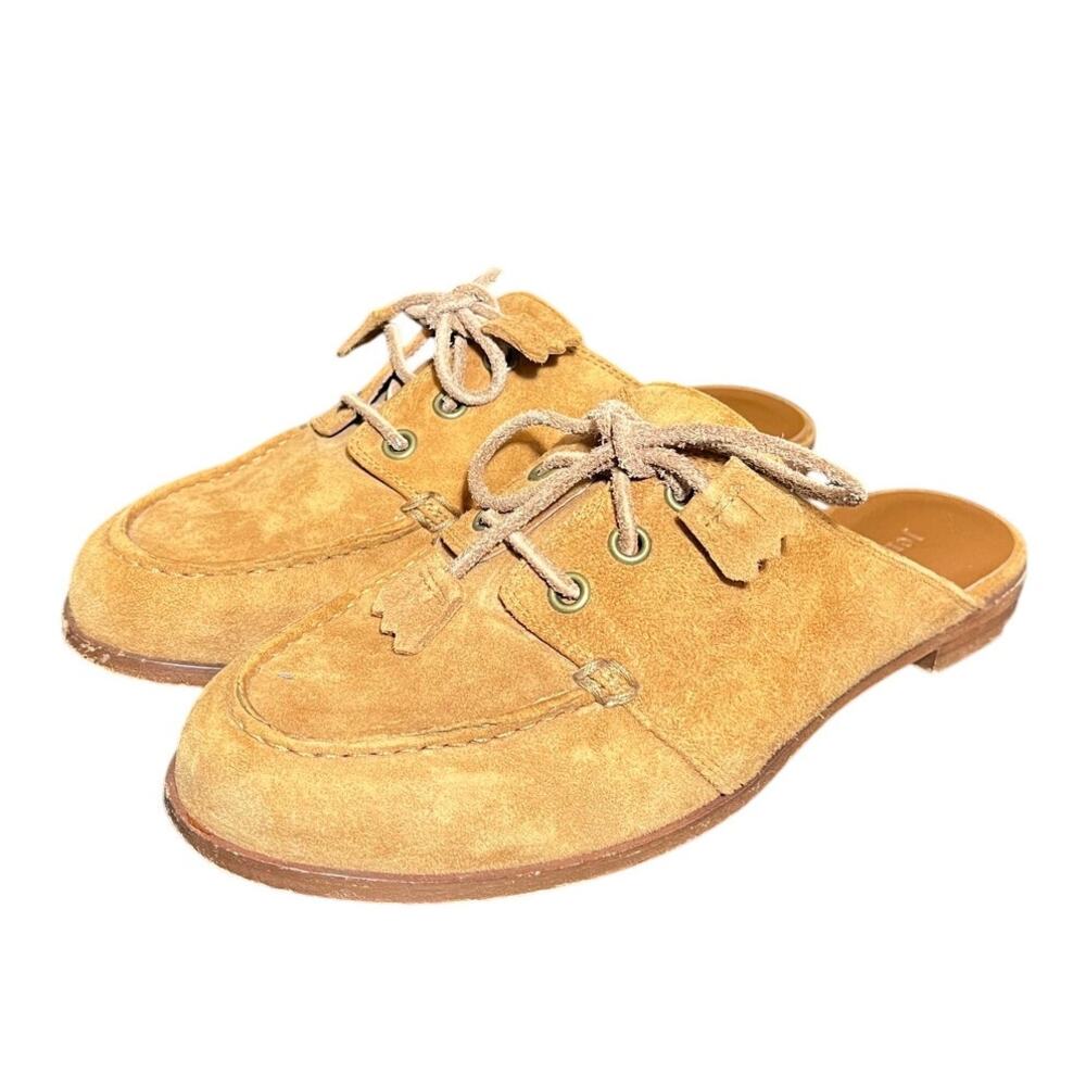 Jenni Kayne‎ Womens Suede Tassle Mule Slip On Shoes Suede Leather Size 36 US 6